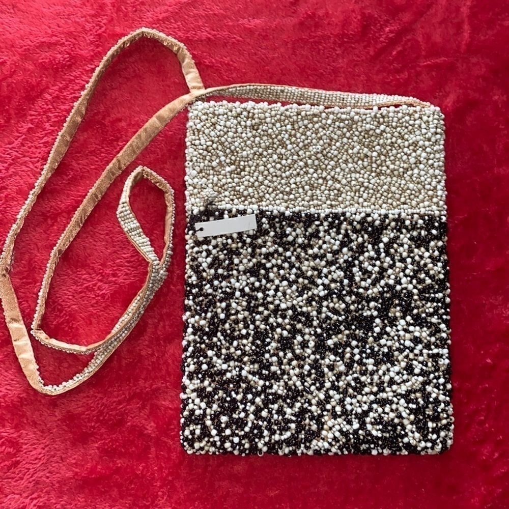 Hand made beaded crossbody purse